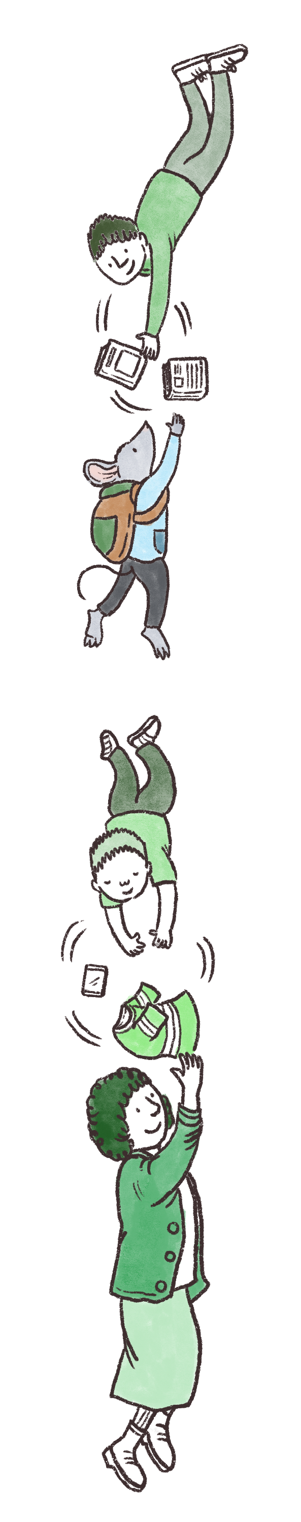 people falling